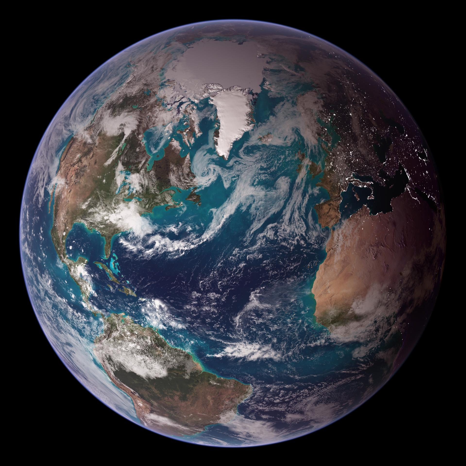 NASA Blue Marble composite showing Earth